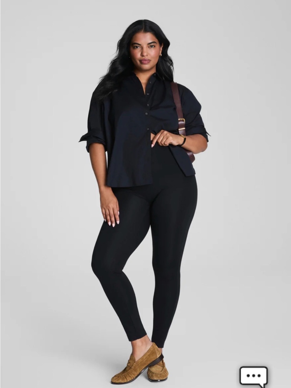 SPANX Black High-Waist Ponte Leggings